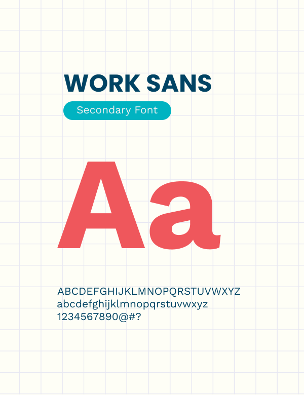 Curious Gigglers brand typography — secondary typeface