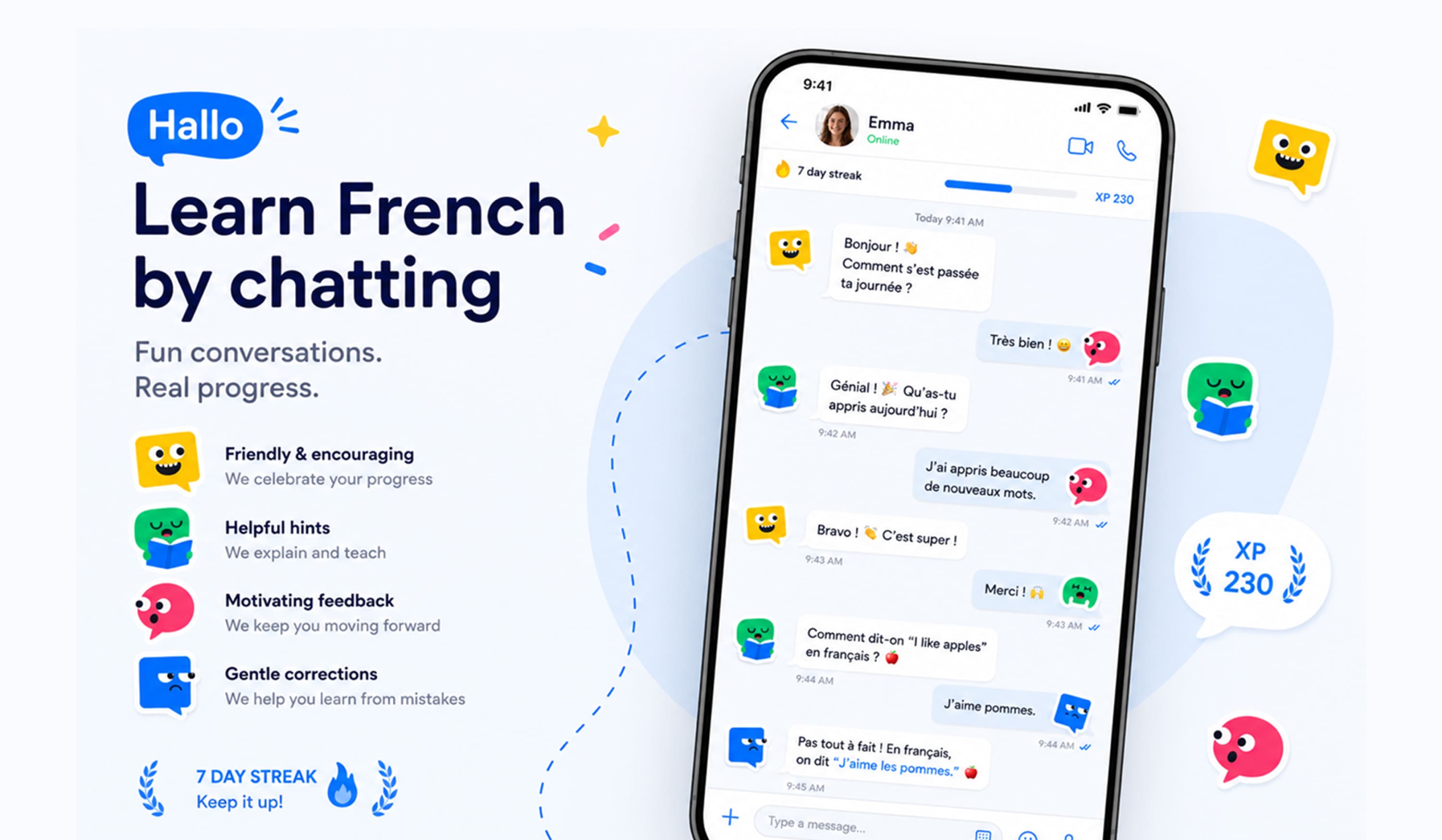 Language learning platform design