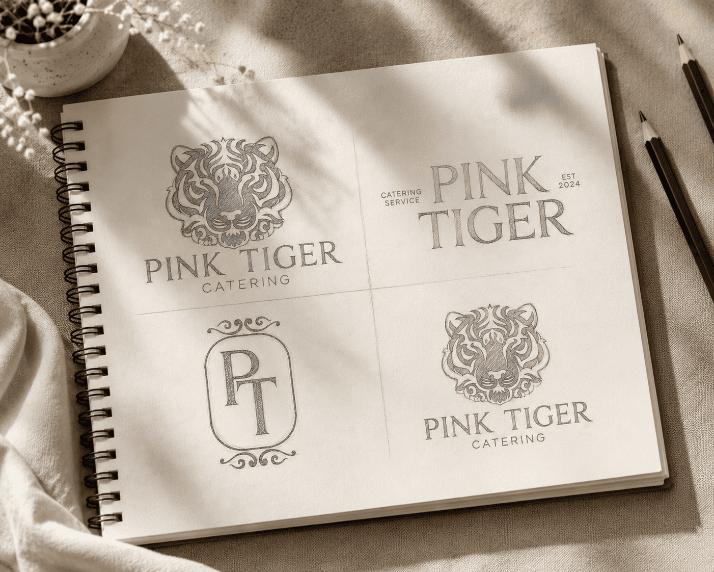 Premium catering logo and packaging design