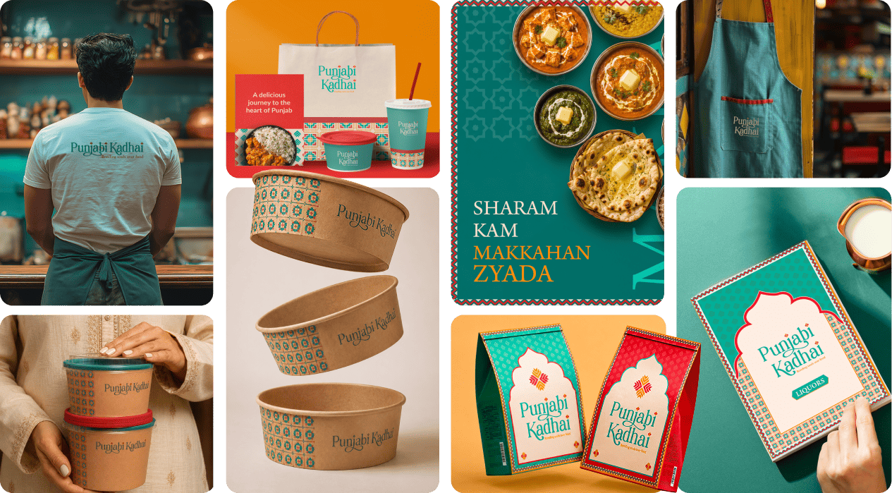 Punjabi Kadhai brand guidelines and visual identity system