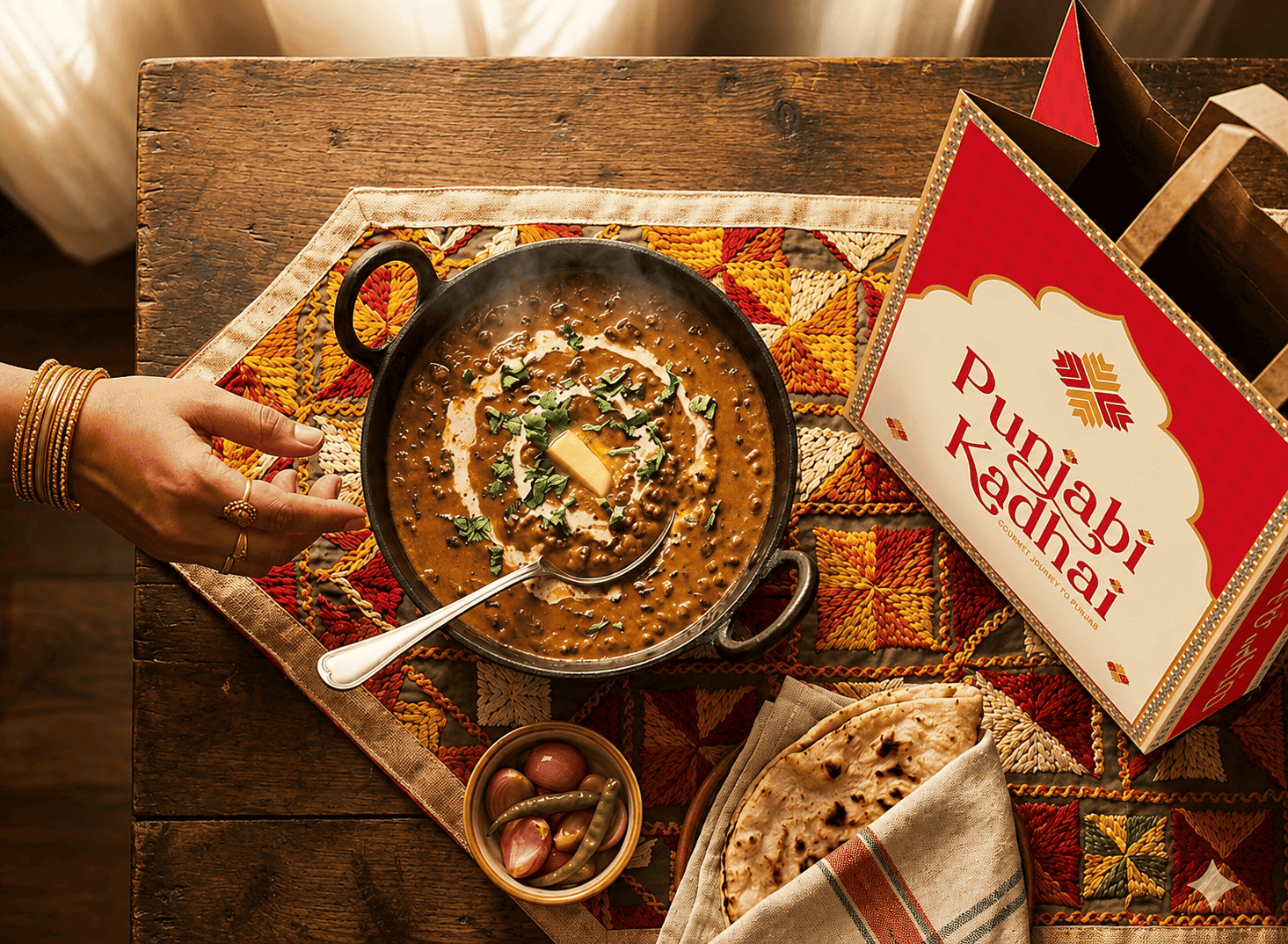 Restaurant brand identity system including logo, colours, typography, and graphics